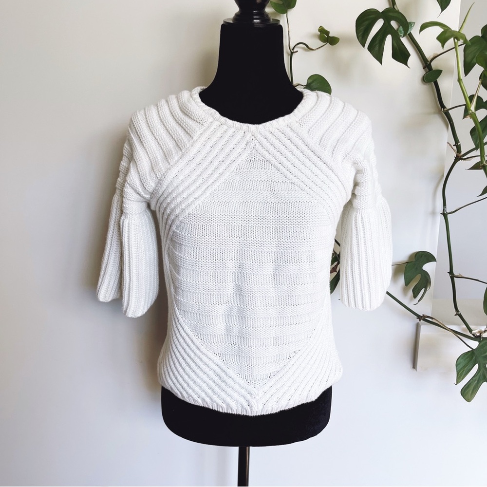 River Island White Textured Women's Sweater